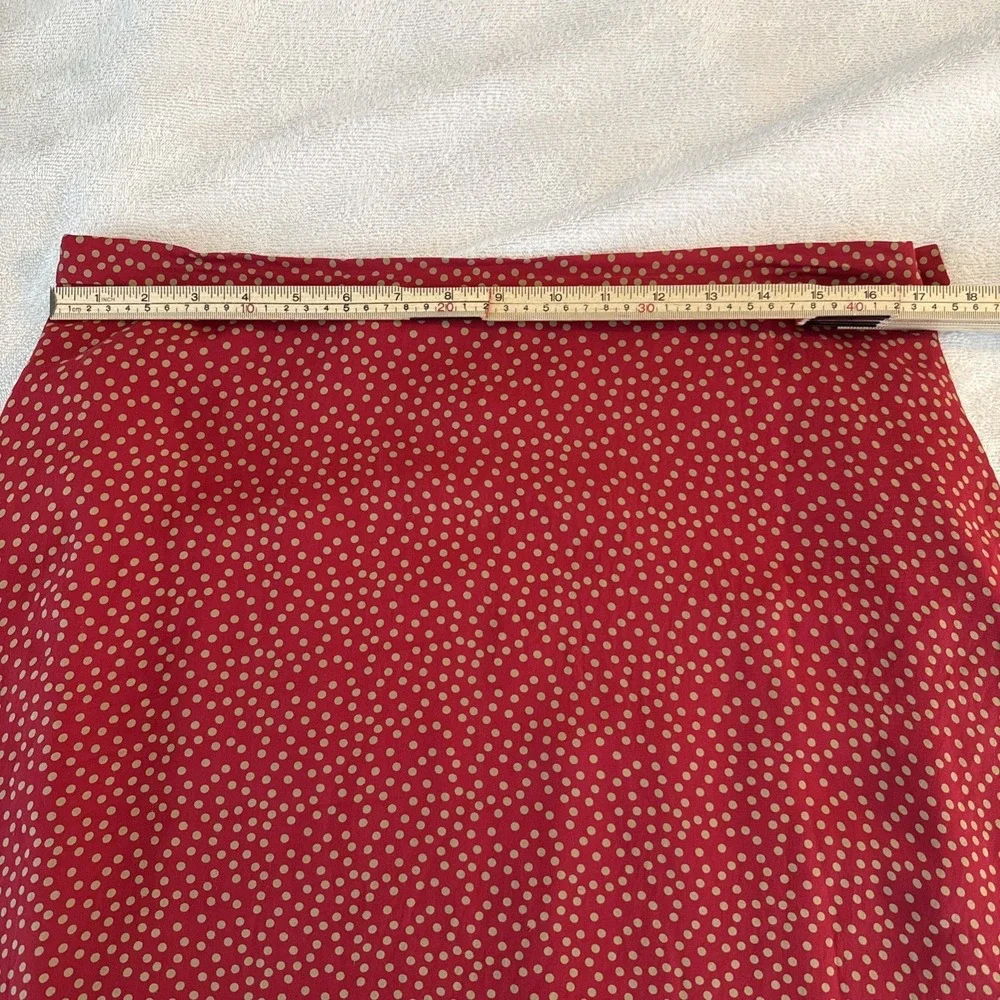 Kasper Red Polka Dot Midi Skirt Size 16 Plus A-Line Career Office Wear